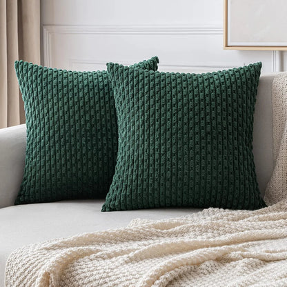 Textured Corduroy Throw Pillow Cover