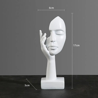 Minimalist Resin Face Sculptures