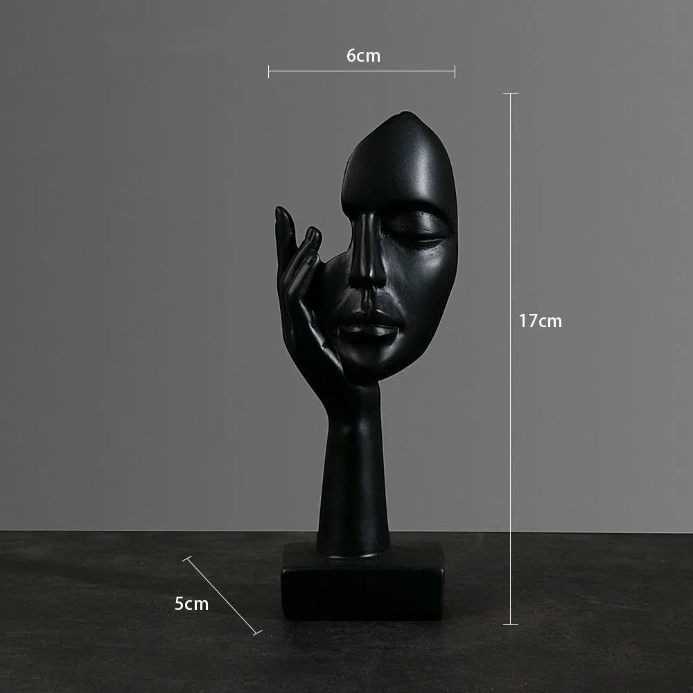 Minimalist Resin Face Sculptures