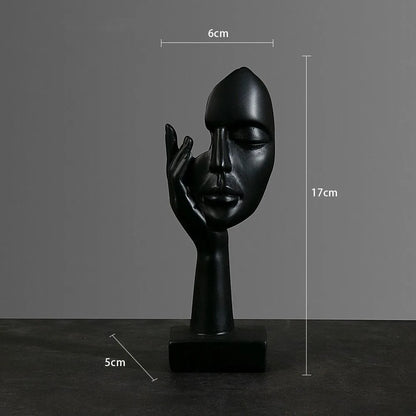 Minimalist Resin Face Sculptures