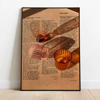 Glasses On Newspaper Collection - Canvas Wall Art Unframed