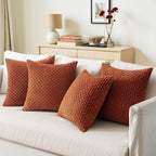 Textured Corduroy Throw Pillow Case
