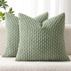 Textured Corduroy Throw Pillow Case