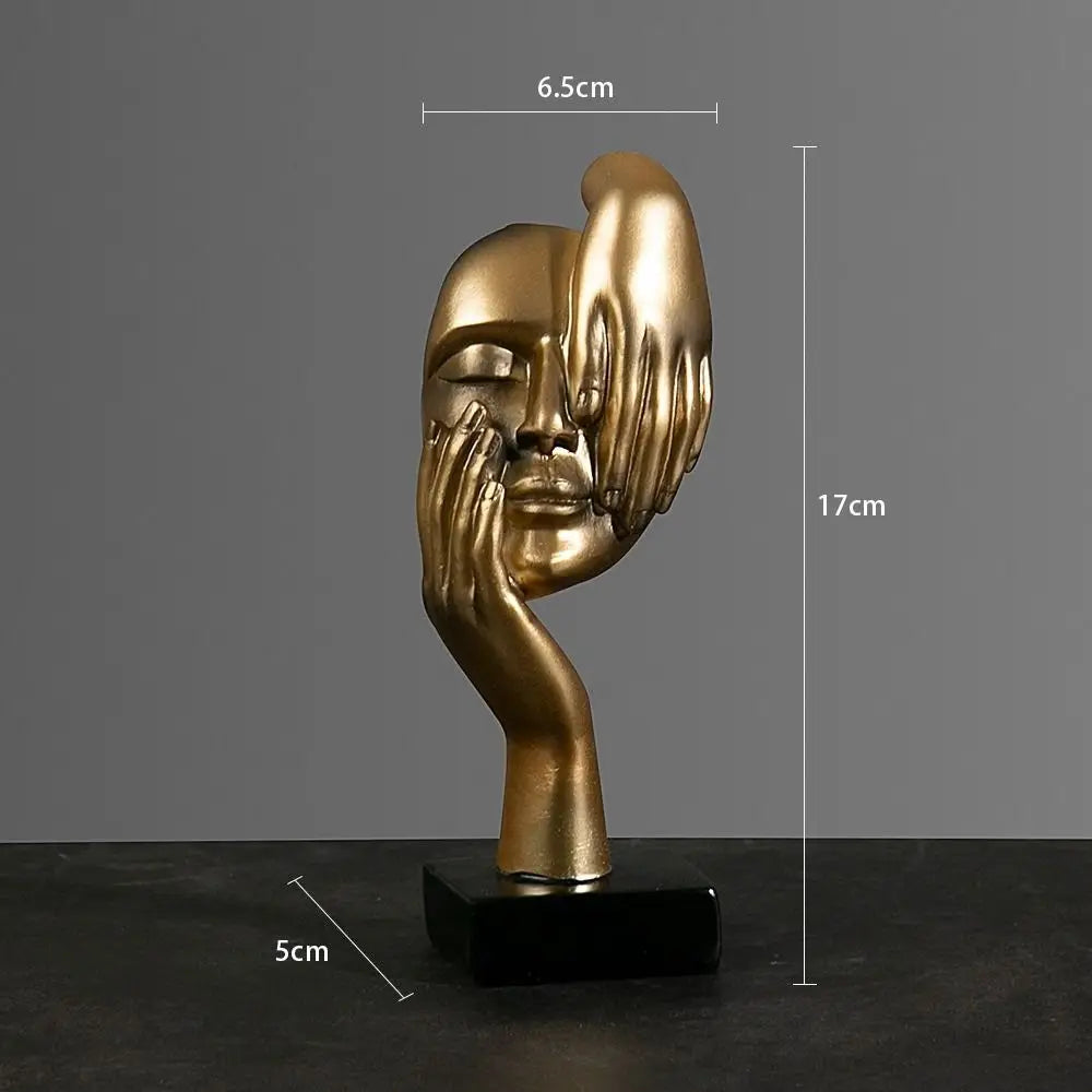 Minimalist Resin Face Sculptures
