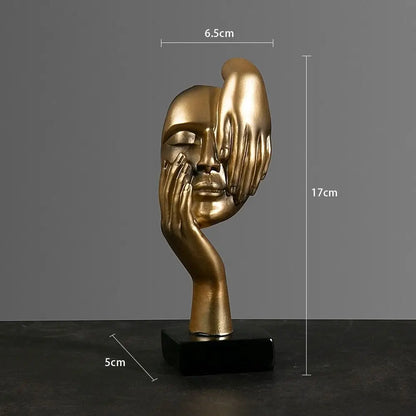 Minimalist Resin Face Sculptures