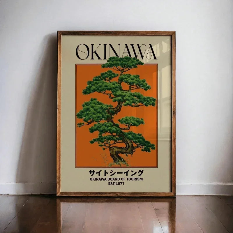 Vintage Okinawa Canvas Print Collection | Unframed