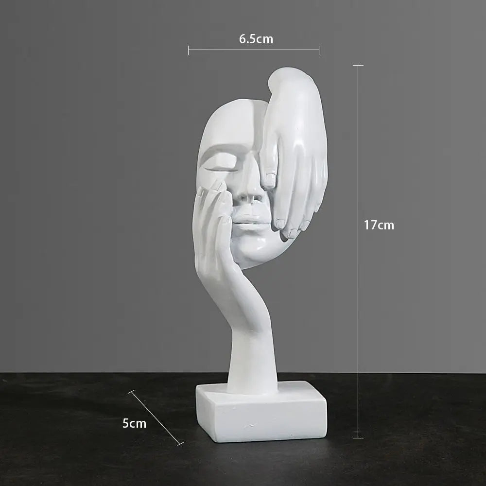 Minimalist Resin Face Sculptures