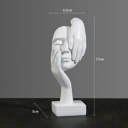 Minimalist Resin Face Sculptures