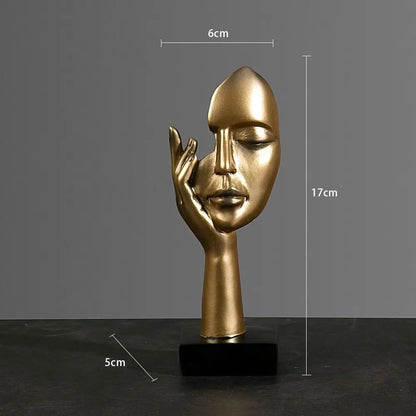 Minimalist Resin Face Sculptures