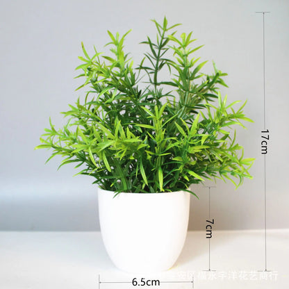 Mini Faux Potted Plant